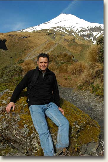 Artist Grant McSherry on Mt Taranaki