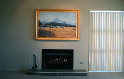 The original, 'In Our own Good time' by Grant McSherry is a large size oil painting, finished in a hand crafted, gold leaf frame.